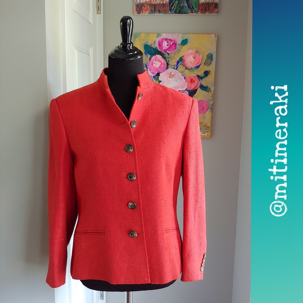 Lauren - Ralph Lauren Coral Stand Up Collar Blazer